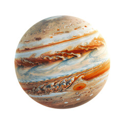 Jupiter planet isolated on transparent background
