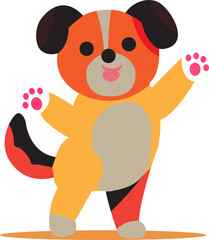 Dog  cartoon  vector  illustration design   