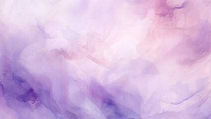 Fototapeta premium Watercolor purple background. Abstract background in purple tones watercolor texture for cards, cover, flyers, poster, banner or wallpaper. Pastel color watercolour banner.