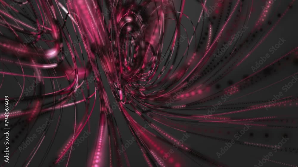 Poster powerful video animation with stripe wave object in slow motion, 4096x2304 loop 4k