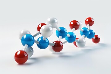 histidine amino acid molecule isolated on white background 3d illustration