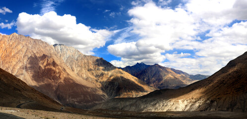 Spectacular view mountains and landscapes of Ladakh, India.