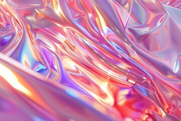 iridescent dream mesmerizing abstract 3d background render with holographic colors