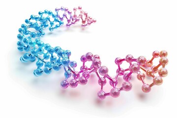 isolated dna molecule on white background essential building block of life 3d illustration