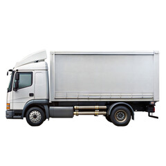 Modern cargo truck isolated on a transparent background