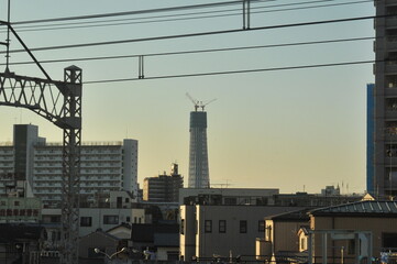 2010年撮影の建設中の東京スカイツリー