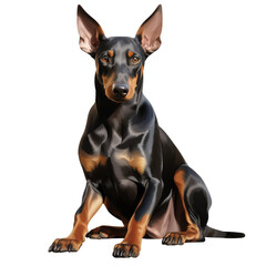 clipart dobermann pinscher sitting сreated with Generative Ai