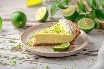 Delicious Plate of Key Lime Pie