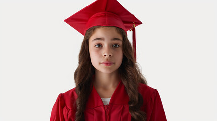 portrait of a young woman graduate in cap and gown