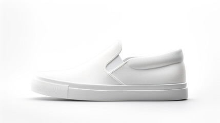 Fashionable slip-on sneakers for men and women, isolated on a white background