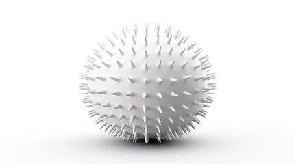 Yoga ball with spikes isolated on a white background