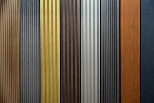 Multicolor wood plastic composite decking terracce board background