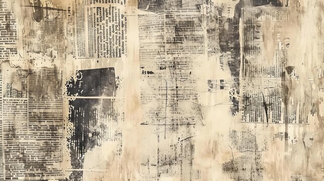 vintage newspaper texture background aged grunge paper pattern retro old news print abstract photo