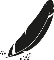 feather vector simple modern icon illustration logo