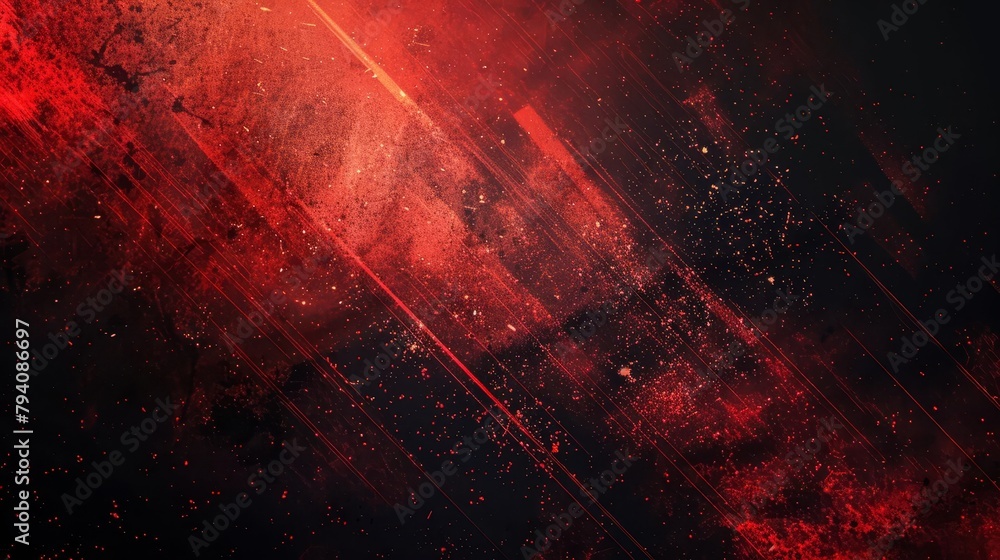 Aufkleber red and black abstract background grainy texture with color gradient and bright light grungy retro d