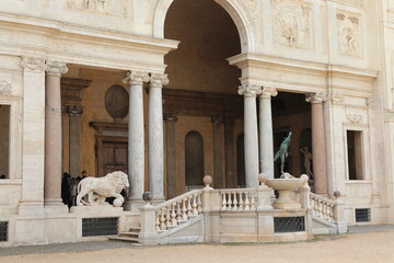 Villa Medici Portico Facade in Rome, Italy