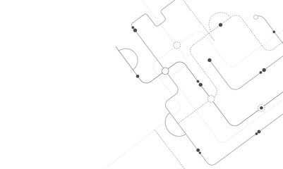 Vector design Network technology and Connection concept. Simple technology graphic background.
