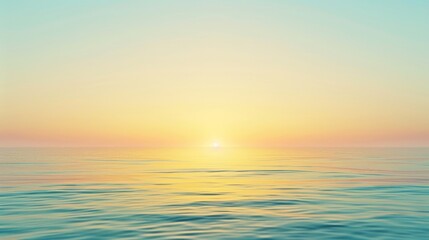 A gradient from a warm yellow to a cool blue, creating a minimalist and calming backdrop with a sense of sunrise or sunset.  - obrazy, fototapety, plakaty