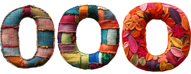 Embroidered Letter O Design Unique Stitches