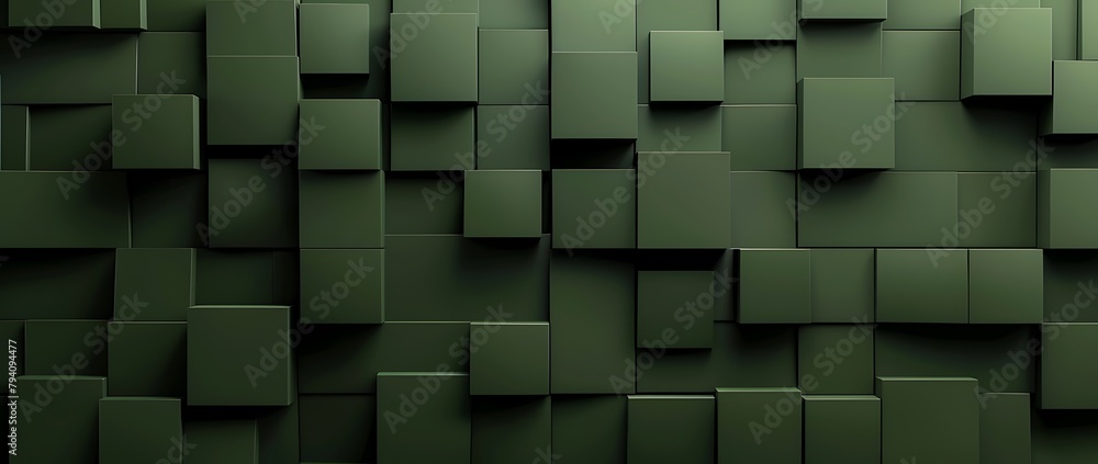 Poster 3d abstract background with square