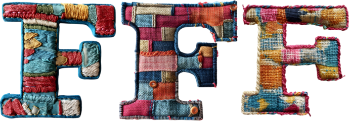 Handcrafted Letter F Embroidery Pattern