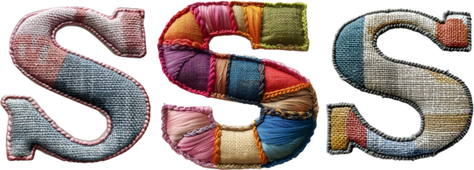 Handcrafted Letter S Stitching Unique Design