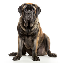 Obraz premium clipart english mastiff sitting сreated with Generative Ai