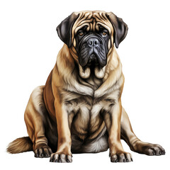 Obraz premium clipart english mastiff sitting сreated with Generative Ai