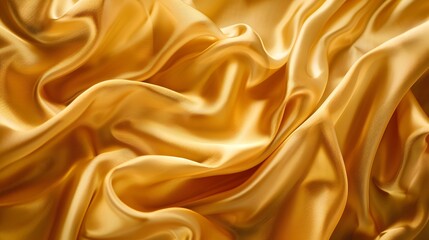 Golden Silk Cloth Radiating Elegance and Luxury - obrazy, fototapety, plakaty