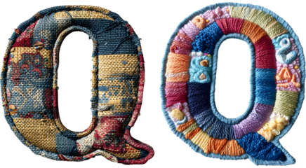 Letter Q Embroidery Design Custom Stitches