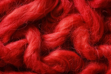 Fototapeta premium Red felting wool as background