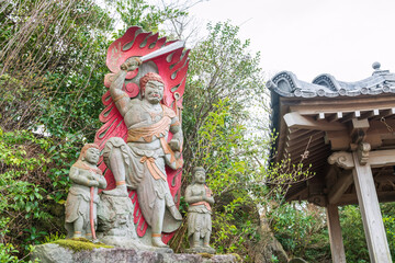 Fudo Myo statue at Unzensan Manmyo Temple, Unzen town
