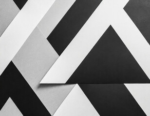 abstract black and white background with random geometric triangle pattern