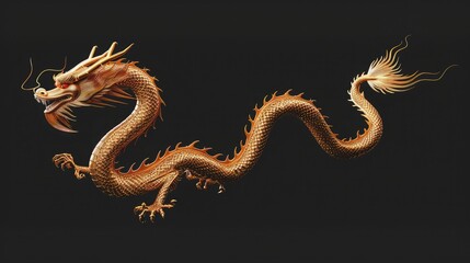 Fototapeta premium 3d model Chinese dragon.