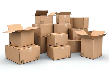 stack of cardboard boxes