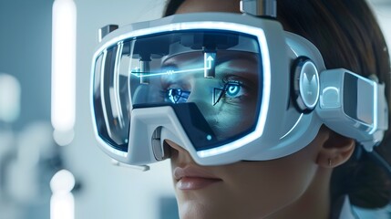 Eye Examination through Advanced Augmented Reality Devices - obrazy, fototapety, plakaty