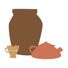 Boho Vase Ornament Decoration Vector