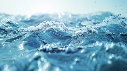 b'Close-up of water surface with waves and bubbles'