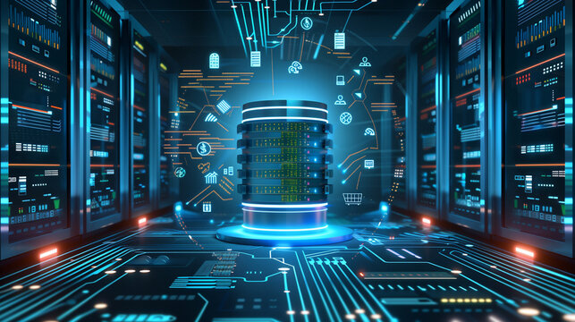 Data integrity database information consistency vector illustration