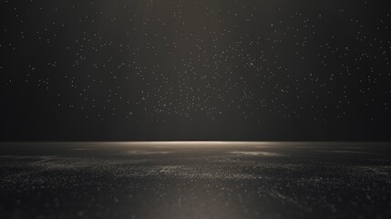 A vast expanse of empty space filled with a single, tiny speck of light, a minimalist representation of emptiness and possibility.  