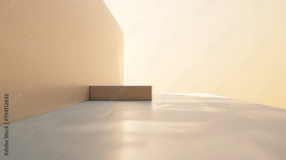Aufkleber a single, perfectly straight line bisecting a square canvas, creating a minimalist and balanced comp
