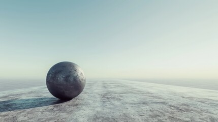 A single, perfectly round dot centered on a vast expanse of empty space, a minimalist representation of infinity. 