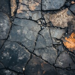 Obraz premium b'Dark cracked stone texture background'