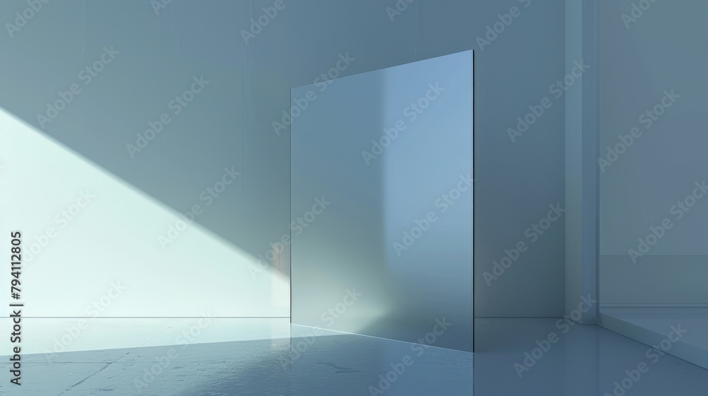 Aufkleber a single, perfectly straight line bisecting a square canvas, creating a minimalist and balanced comp