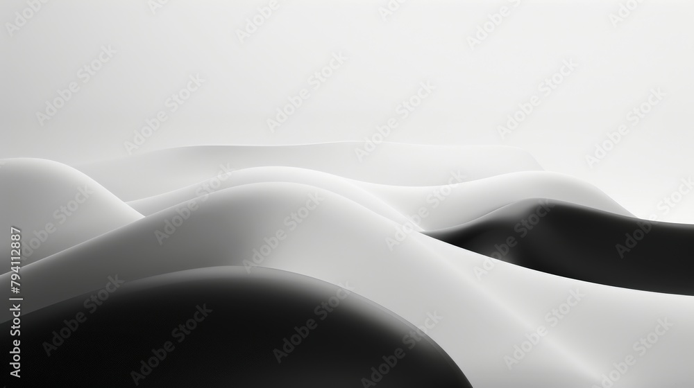 Poster A soft gradient from black to white, creating a minimalist and elegant backdrop with a subtle sense of depth.