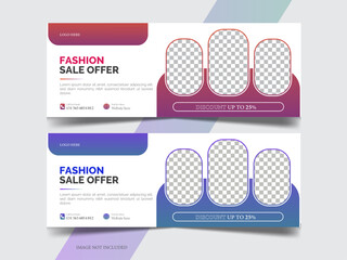 Abstract banner design for ads, banner social media, banner fashion sale with white background.