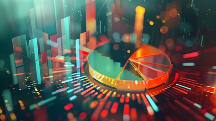 Data Analytics and Business Growth Strategies Visualized in a Striking Isometric 3D Design