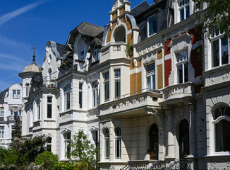 Historische Häuserreihe aus der Gründerzeit in Bonn am Rhein