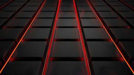 Obraz premium Black and Red minimalist and sleek Luxury pattern