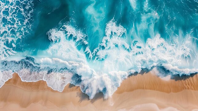 foamy ocean waves rolling and crashing on shore abstract seascape photo